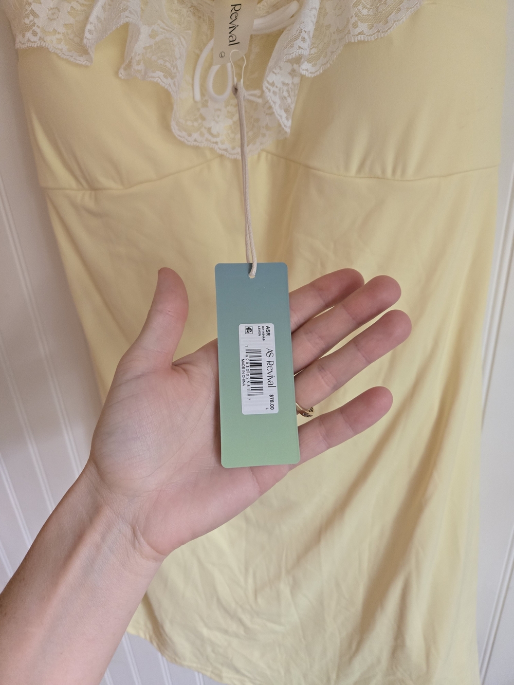 Altard State As Revival Butter Yellow Lace-Trim Athletic Mini Dress - Picture 7 of 10